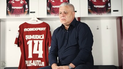 Marius Șumudică, fost atacant și antrenor la Rapid, a revenit în Giulești după 13 ani. Foto: captură YouTube FC Rapid