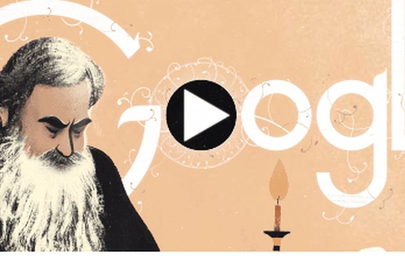 Logo special făcut de GOOGLE, la 186 de ani de la naşterea lui LEV TOLSTOI