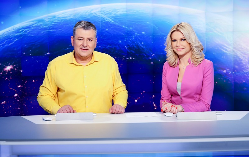 Cum se înviorează Andreea Marinescu și Mihai Dedu înainte de Matinal. Spun glume înainte de a intra în direct