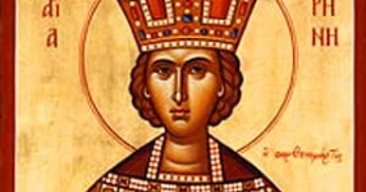 Sfânta Irina, mesagerul păcii. icoană cu Sfânta Irina