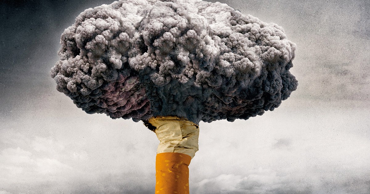 poster anti-fum fumul ca o bombă nucleară