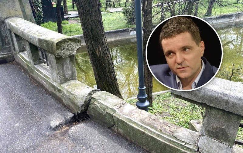 FOTO. În ziua în care Libertatea a scris că au trecut șase luni de când Primăria Capitalei anunța că va repara „Podul Mare” din Cișmigiu, care s-a prăbușit, instituția atribuie contractul de reabilitare