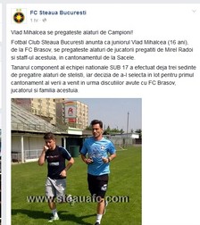 Vlad Mihalcea, alături de antrenorul Mirel Rădoi