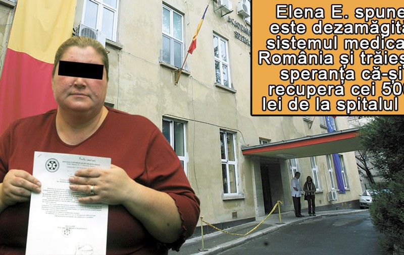 Îşi cere banii înapoi de la spitalul Elias