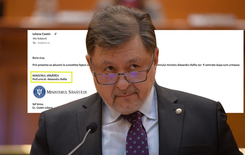 Directorul de resurse umane de la Ministerul Sănătății înștiințează angajații că ministrul Rafila trebuie semnat „Prof. univ. dr.”