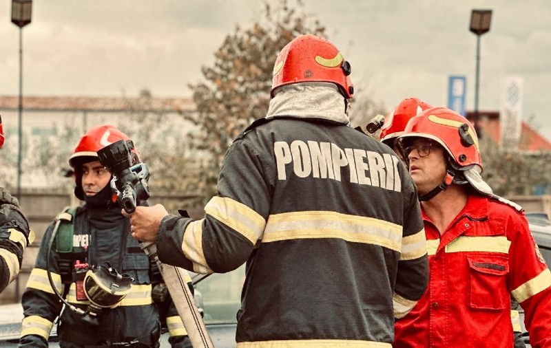 15 câini, salvați de pompierii din Ploieşti, dintr-un incendiu al unei locuințe din oraș