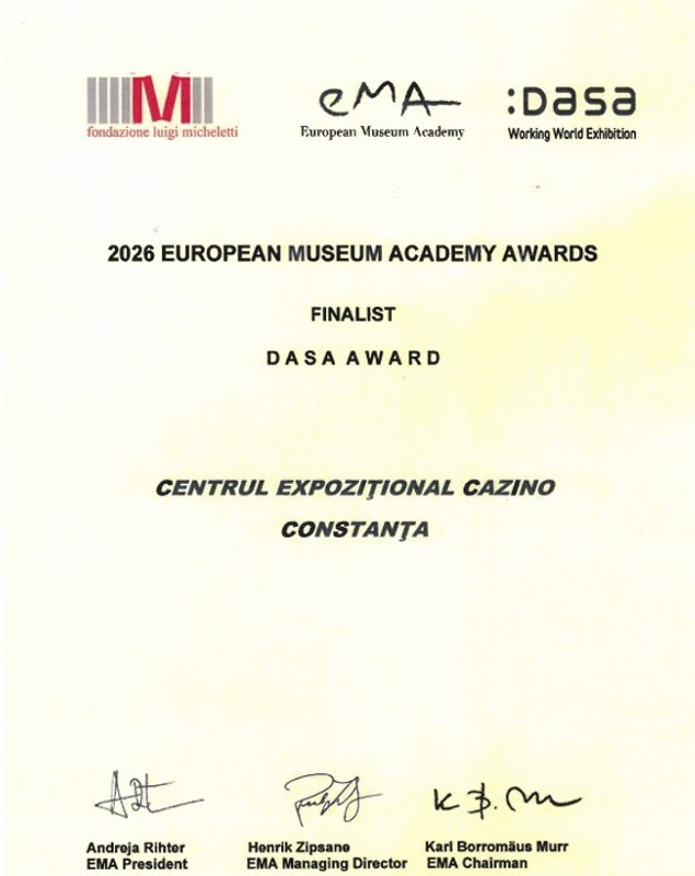 Muzeul Cazinoului din Constanța, finalist la European Museum Academy Awards 2026