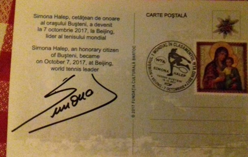 Cărți poștale cu Simona Halep. Surpriza făcută de Primăria Buşteni / GALERIE FOTO
