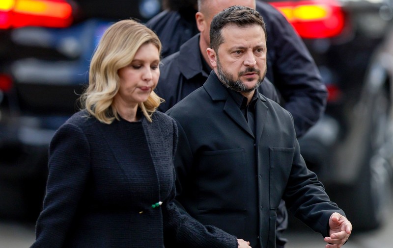 Volodimir Zelenski și soția sa Olena de funeraliile regelui Harald al V-lea Sursa foto: Profimedia