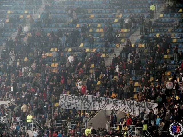 Mesajul "câinilor" afişat din peluza stelistă