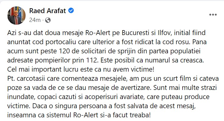 foto: Captură Facebook Raed Arafat