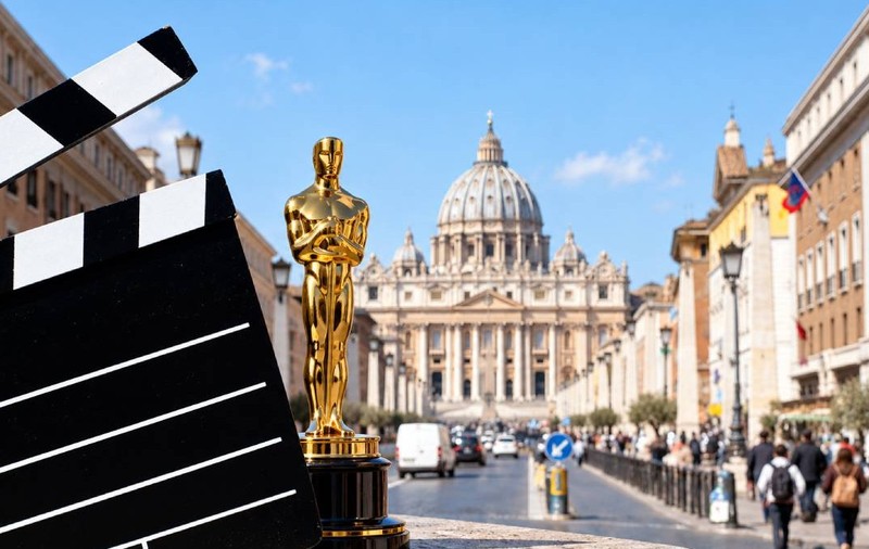Pentru prima dată în istorie, Vaticanul intră în cursa pentru Oscar cu un film despre un tânăr care și-a pierdut fratele. Sursă foto: Getty Images / imagine prelucrată cu ajutorul Inteligenței Artificiale