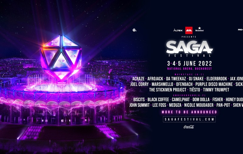 SAGA Festival anunță noi artiști în line-up: DJ Snake, Ofenbach și Tiësto vin pe 3, 4 și 5 iunie la Național Arena, în București