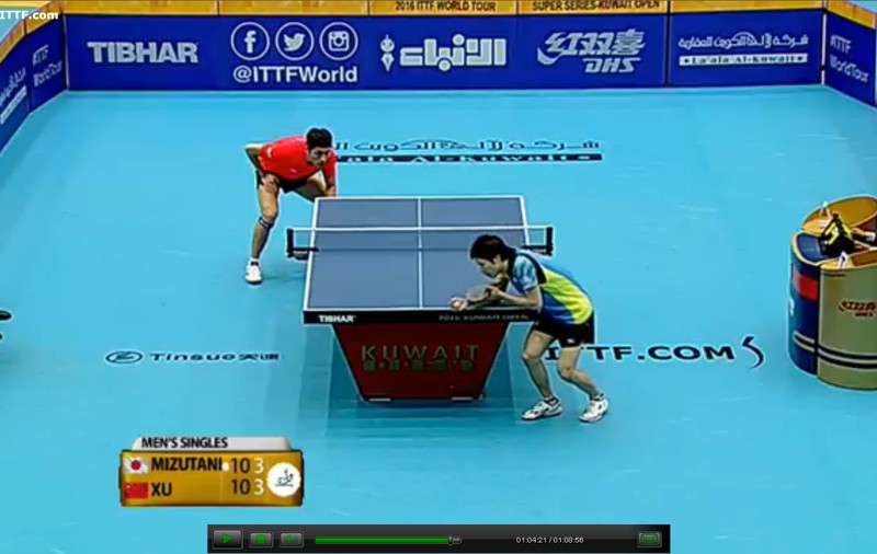 Revenire de senzație într-un meci de tenis de masă, disputat la Openul Kuwaitului, între chinezul Xu Xin și japonezul Jun Mizutani