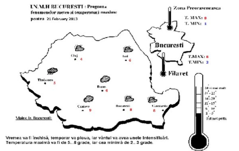 PROGNOZA METEO: Vezi cum va fi vremea în țară și la București