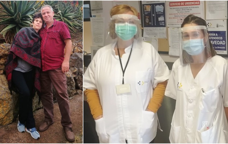 După ce și-au văzut afacerea închisă de epidemie, doi români din Insulele Canare și-au luat imprimanta 3D și fac viziere de protecție pe care le-au donat medicilor și polițiștilor locali