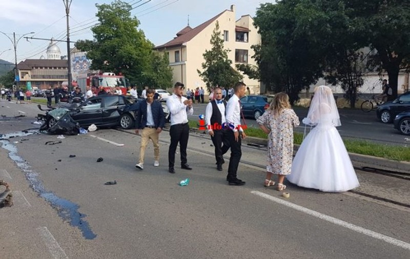 Un bărbat din Reșița a provocat un accident violent chiar în ziua nunții. Gestul care-l putea costa viața / VIDEO