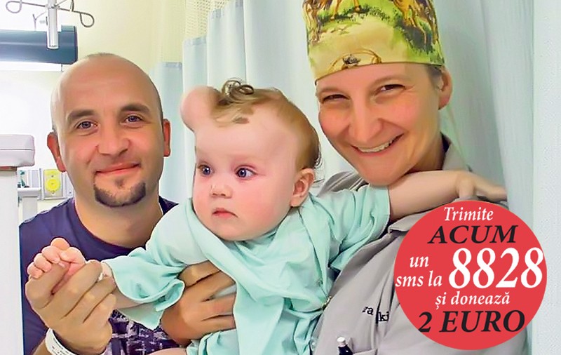 Teodora va reveni în ţară! Micuţa cu nev gigantic va fi din nou operată în SUA, în decembrie