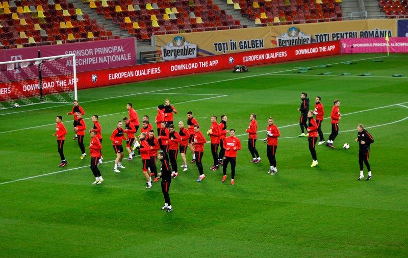 România - Polonia (vineri, 21.45, TVR 1). Leşii s-au ”dezmorţit" pe Arena Naţională / FOTO