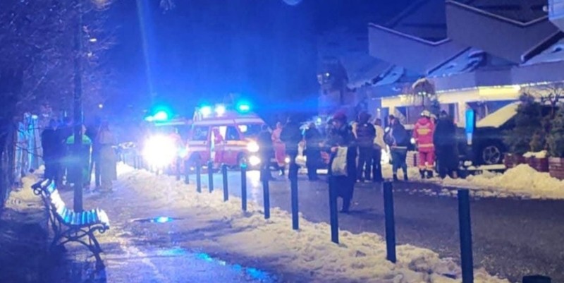 Locul în care s-a întâmplat tragedia, imediat după accident