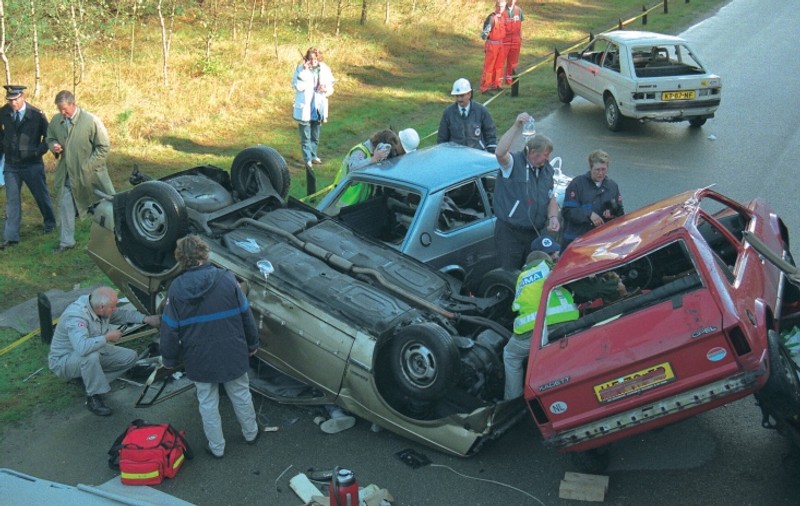 Accident în lanţ pe DN 7 