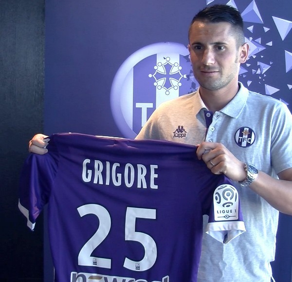 Dragoş Grigore, la prezentarea oficială de la Toulouse. FOTO: tfc.info