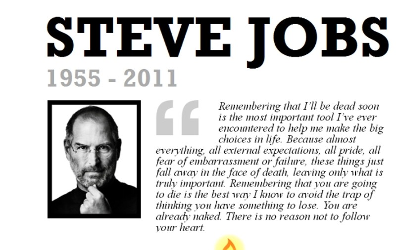 Aprinde o "lumânare" pentru Steve Jobs!
