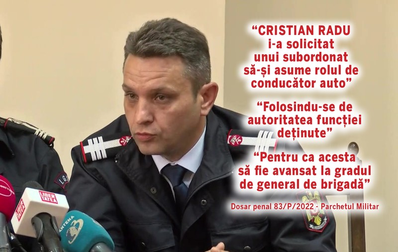 EXCLUSIV. Generalul Cristian Radu, șeful IGSU care a ascuns filmările de la Colectiv, este cercetat penal pentru că și-a pus șoferul să-și asume, în locul lui, un accident 