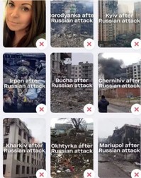 Profilul lui Szostko pe Tinder: Prima poză cu ea, restul cu orașele bombardate ale Ucrainei. FOTO: Instagram