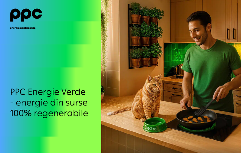 PPC Energie prelungește oferta cu preț redus PPC Energie Verde până la 30 septembrie (preț garantat timp de 1 an)