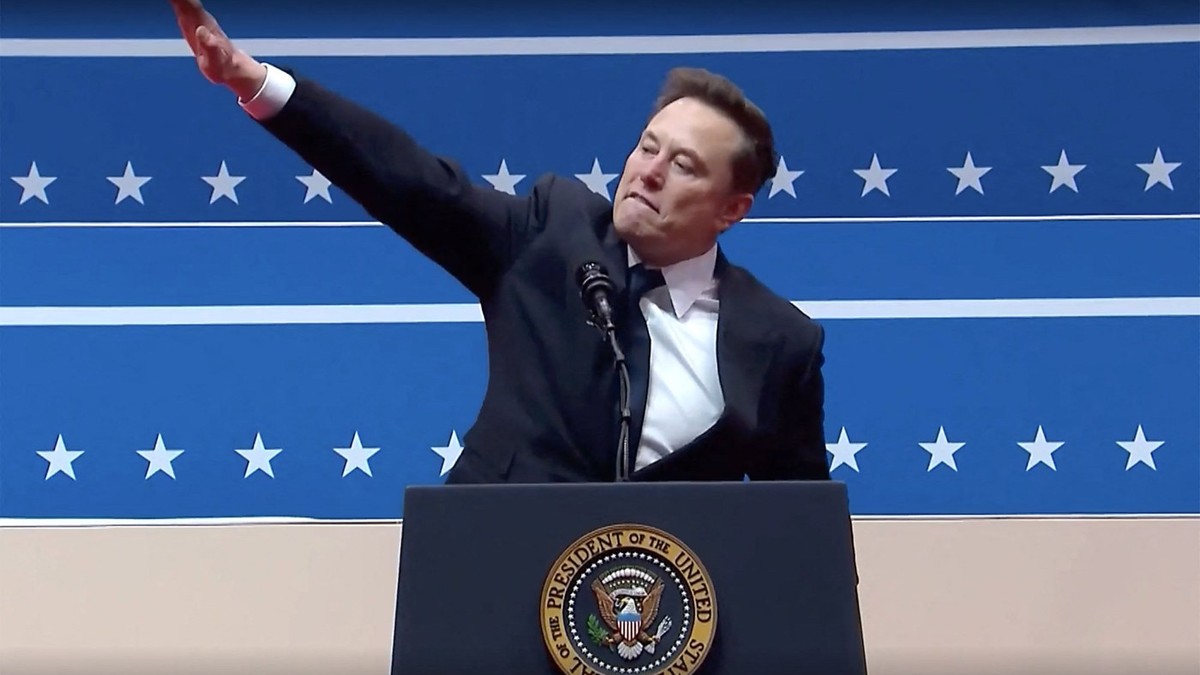 După învestirea lui Donald Trump, Elon Musk a susținut un discurs și a făcut un gest pe care mulți l-au descris drept un „salut nazist”. Foto: Hepta