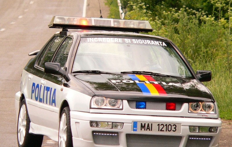 Singura mașină tunată a Poliției Române a ajuns la fier vechi