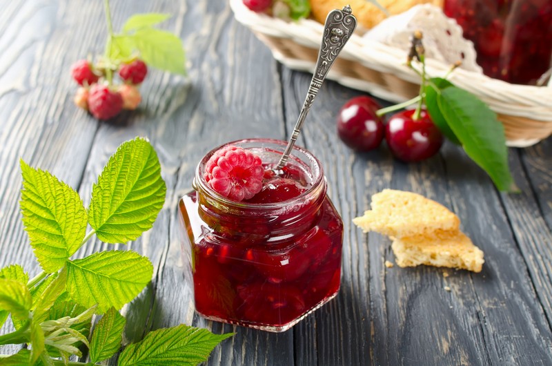 Dulceață de vișine cu zmeură