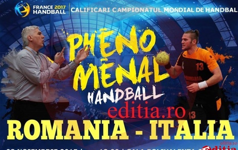 România - Italia, din preliminariile CM 2017, se joacă la Călărași