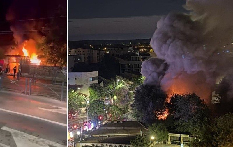 Un restaurant și trei magazine de pe șoseaua Colentina din București au fost făcute scrum de un incendiu violent: 7 persoane au fost evacuate