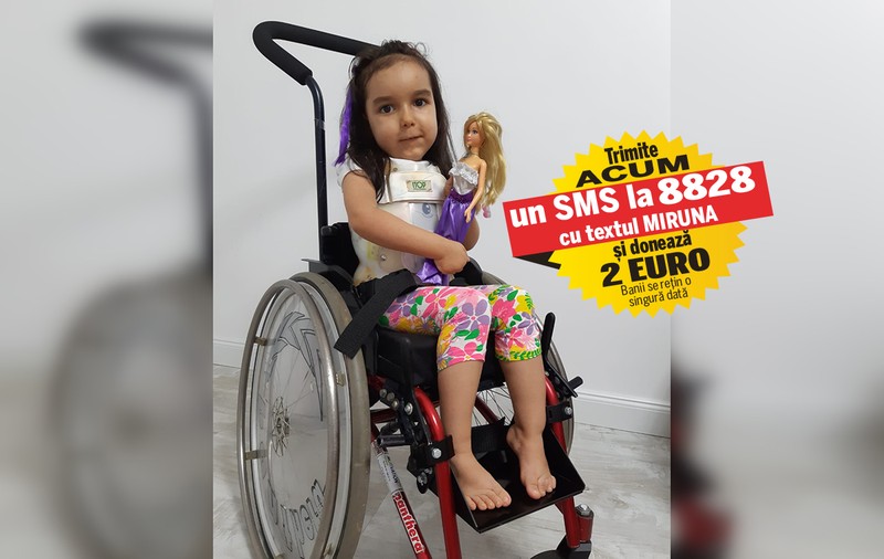 Miruna, fata care are nevoie de 2,2 milioane de dolari pentru o șansă la un tratament rar, ce poate fi adus doar din SUA