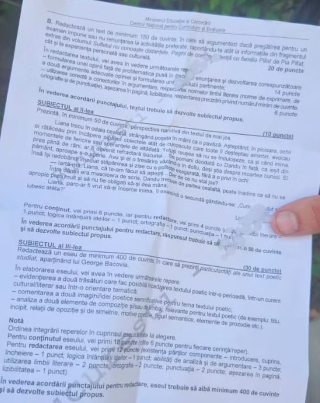 Subiecte Română la BAC 2026 - Bacovia și Arghezi, principalele subiecte de rezolvat. Cum se punctează fiecare cerință