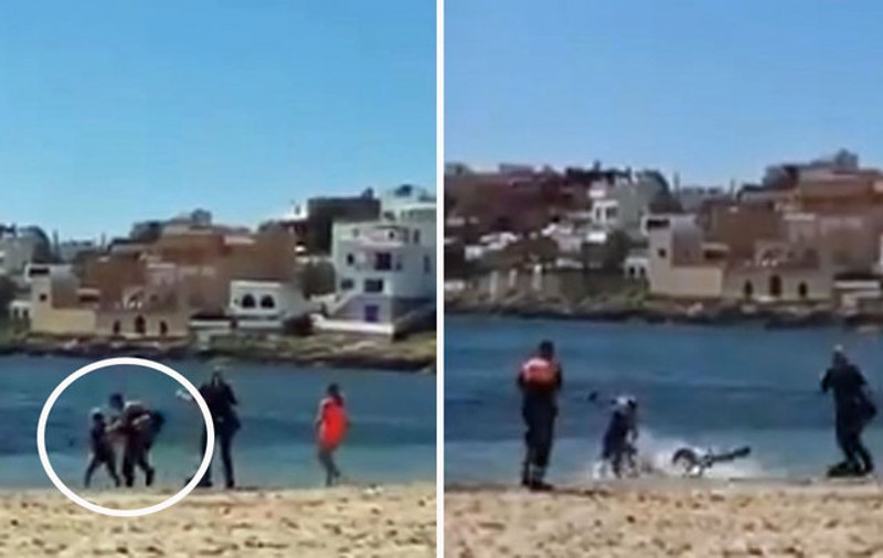 VIDEO | Bătaie pe plaja din Ibiza, un polițist a fost la un pas să fie înecat. Trei persoane, reținute