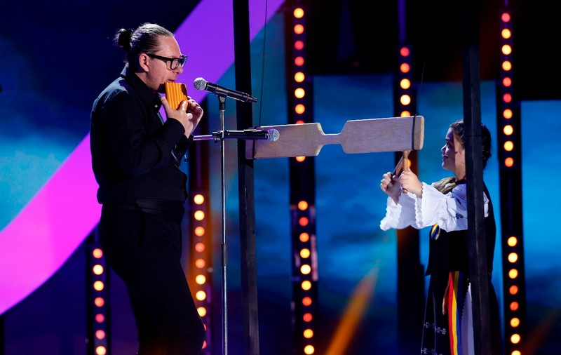 Marian Drăgulescu, Nicolae Voiculeț și Călin Geambașu, pe  scena “Next Star”