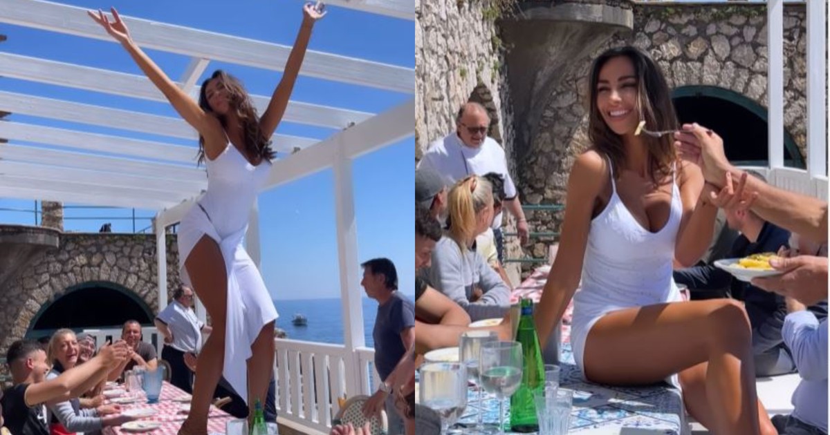 Mădălina Ghenea dansează pe masă