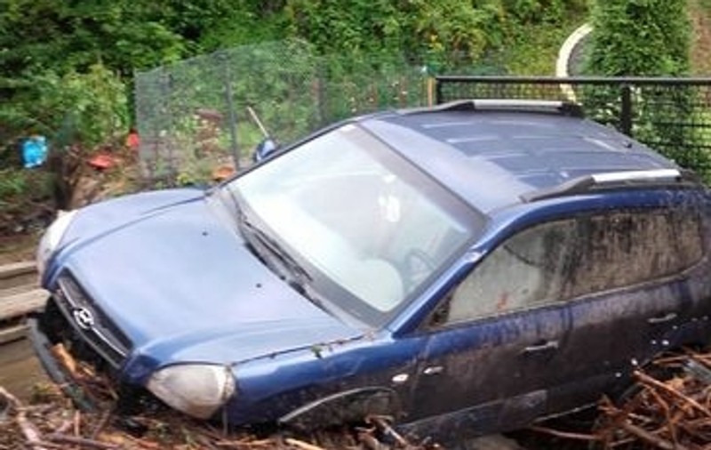 Furtuna a făcut ravagii în Sibiu: case inundate, copaci căzuți, mașini distruse