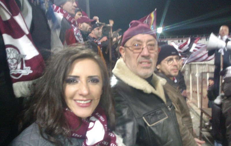 Mara Bănică și Serghei Mizil, în tribună la Rapid
