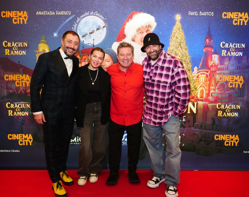 Cum au apărut Smiley și Gina Pistol la premiera de gală „Crăciun cu Ramon”, filmul lui Pavel Bartoș. Alături de cine au fost surprinși în sala de cinema