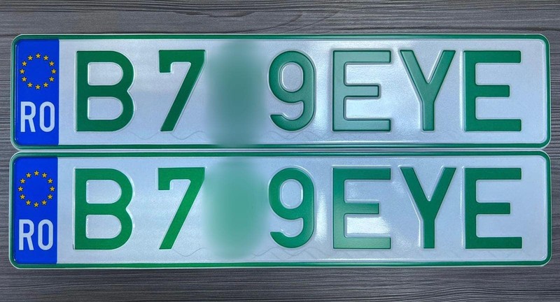 MAI a eliberat primul număr de înmatriculare verde foto: Facebook MAI
