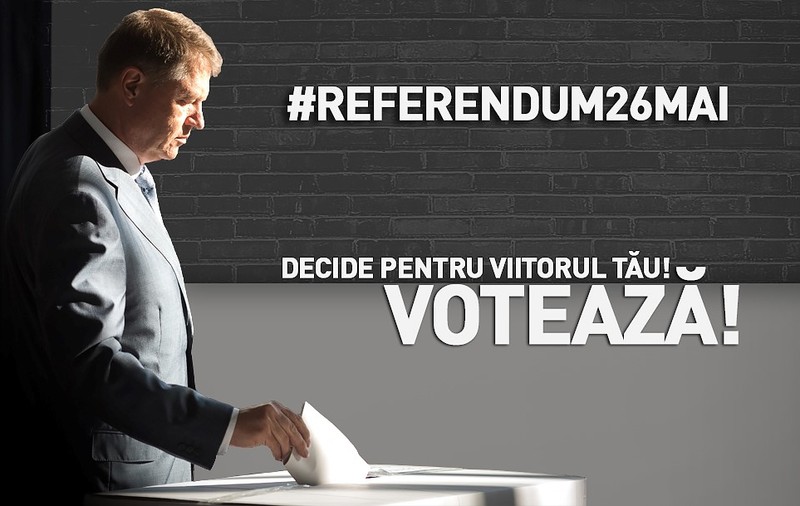Primul mesaj al președintelui Klaus Iohannis, la începutul campaniei electorale:  A pus pe Facebook o fotografie cu un îndemn la vot pentru referendum