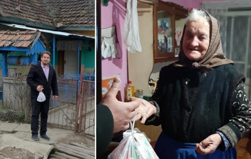 Un preot din județul Satu Mare le face cumpărăturile enoriașilor bătrâni care nu pot ieși din case
