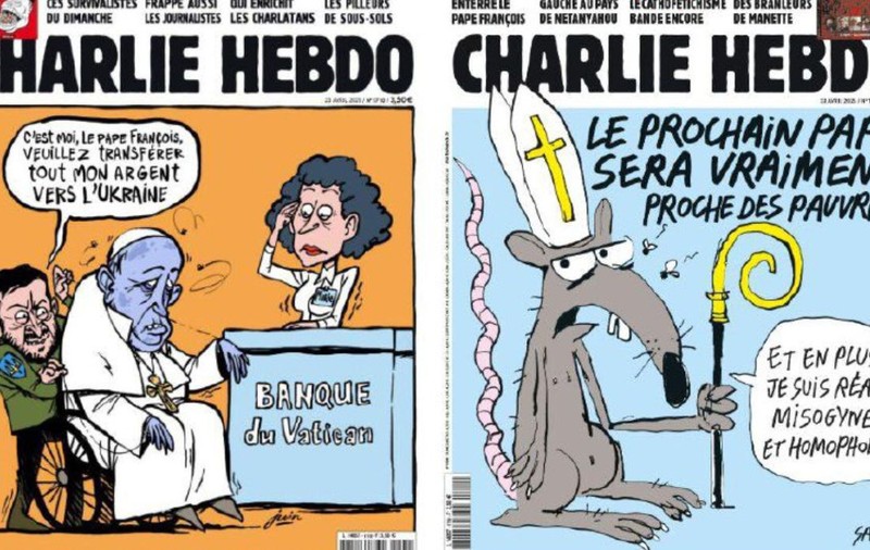 Coperți ale Charlie Hebdo care ironizează Ucraina: „Nu, Putin nu este noul director al revistei”
