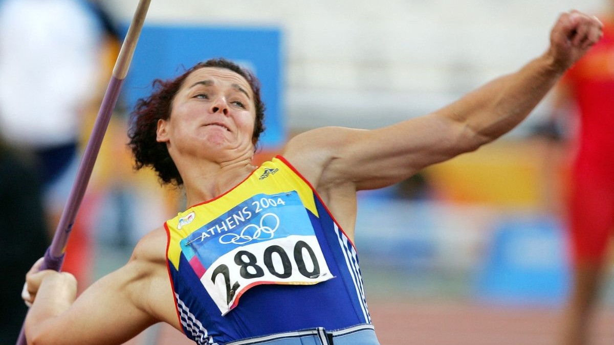 Felicia Tilea Moldovan concurând la proba feminină de aruncare a suliței 25 august 2004, în cadrul competițiilor de atletism de la Jocurile Olimpice de la Stadionul Olimpic din Atena.