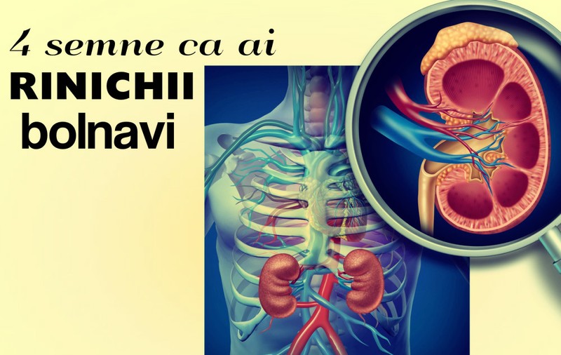 CUM ŞTII DACĂ AI RINICHII BOLNAVI. VEZI SIMPTOMELE BOLILOR RENALE