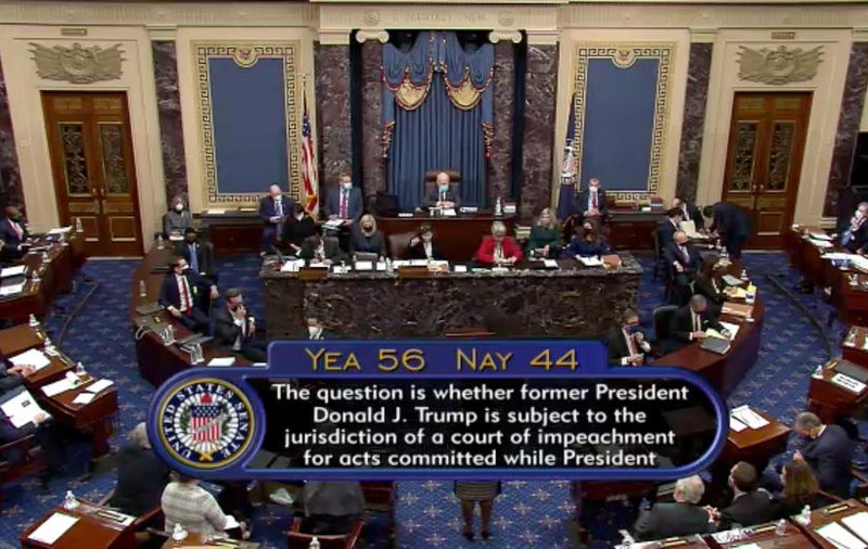 UPDATE | Senatul american a votat pentru continuarea procesului lui Trump pentru „incitare la insurecție”. Șase republicani au fost alături de democrați